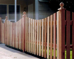 Wooden Picket Fencing